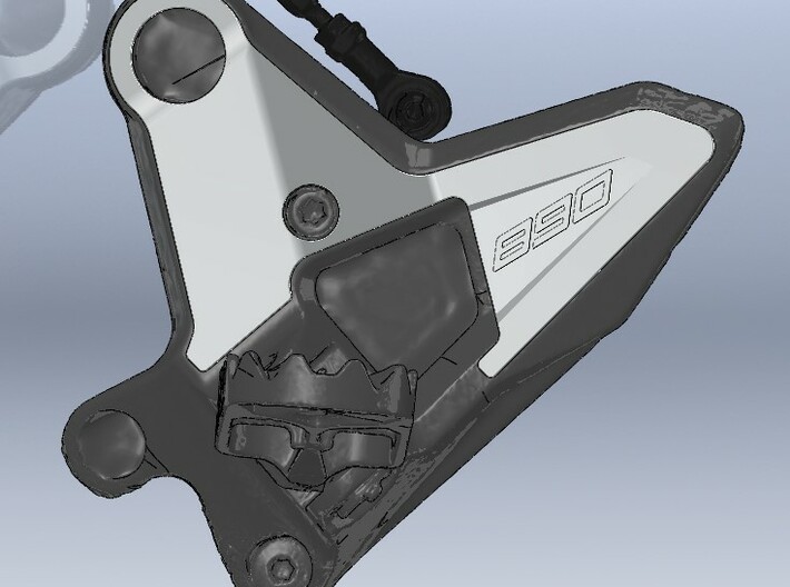 Footpeg cover left KTM 890 ADV 3d printed CAD model