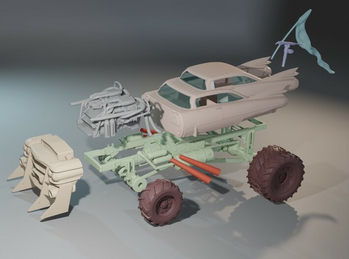 Mad MAX - Gigahorse - Flags 3d printed 