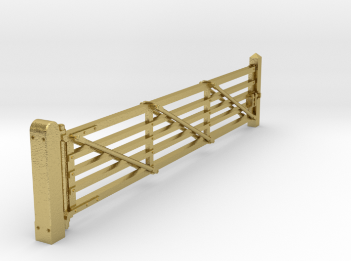 VR #1 Gate 18'6&quot; (BRASS) [LH] with Lock Post 1:87 3d printed
