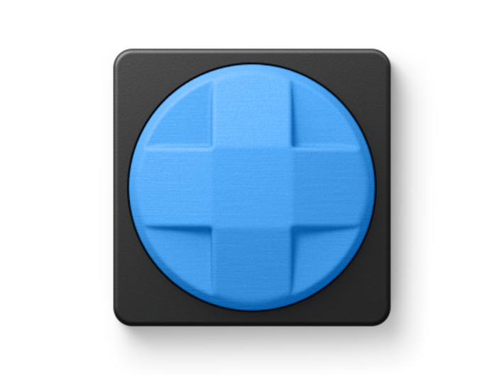 D-pad Button Topper - Convex 4-way 3d printed 