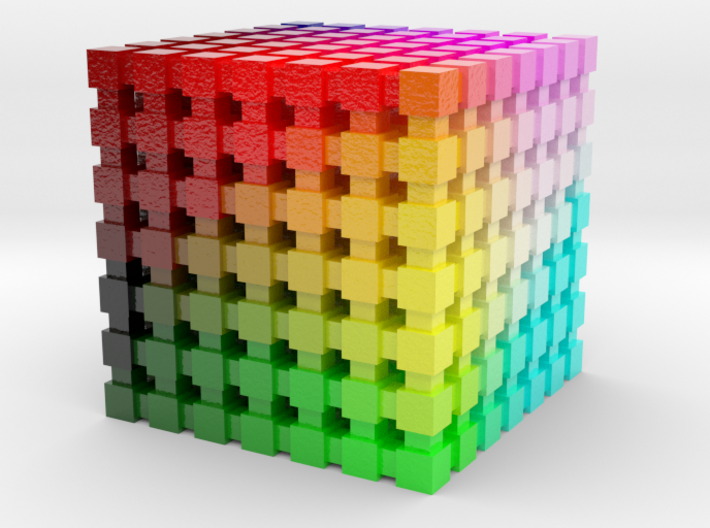 LAB Color Cube: 1 inch 3d printed