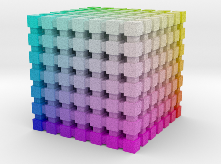 RGB Color Cube: 1 inch 3d printed