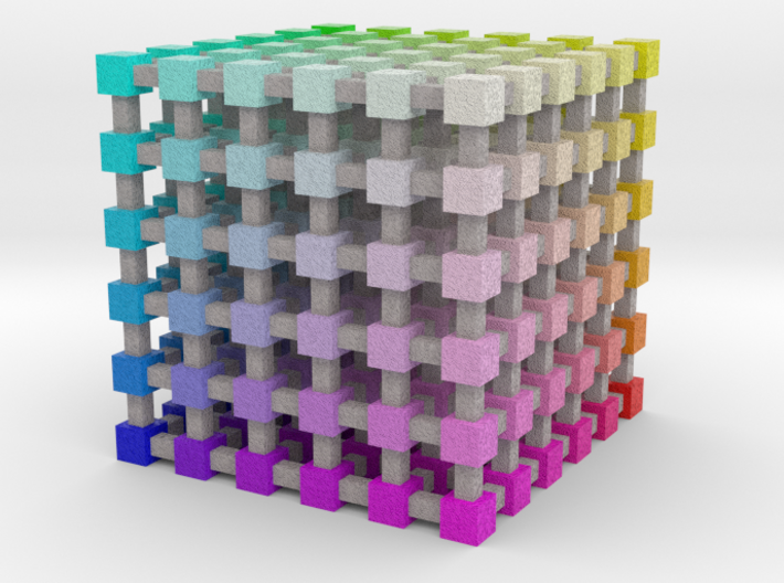 Web Safe Color Cube: 2 inch 3d printed