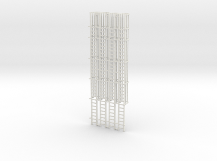 'HO Scale' - (4) 30' Caged Ladder 3d printed