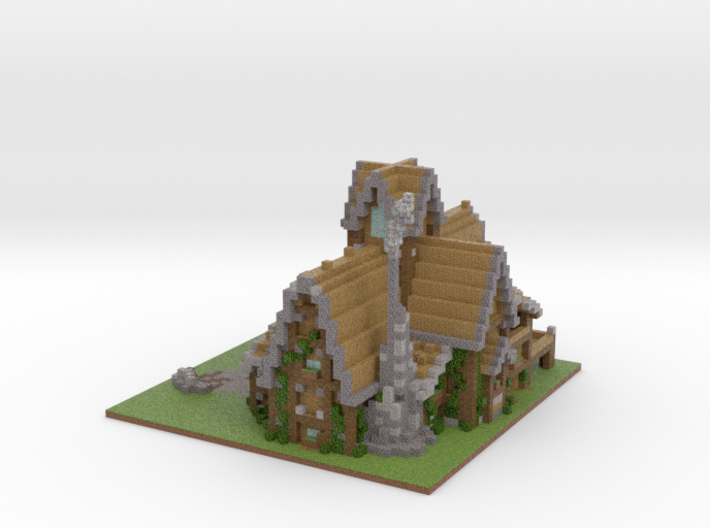 Minecraft Rustic Wooden House 3d printed