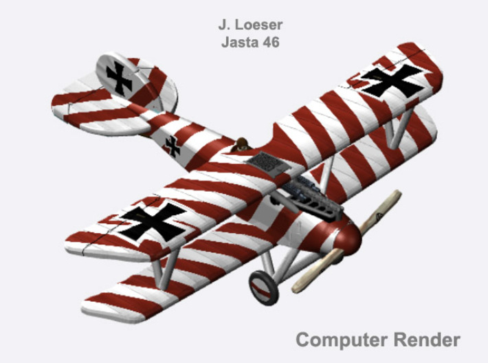 Josef Loeser Albatros D.III (full color) 3d printed