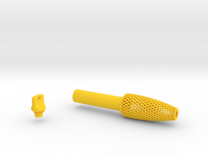 Textured Conical Pen Grip - small without buttons 3d printed