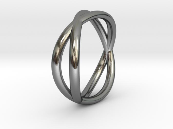 Trinity Wave Ring 3d printed