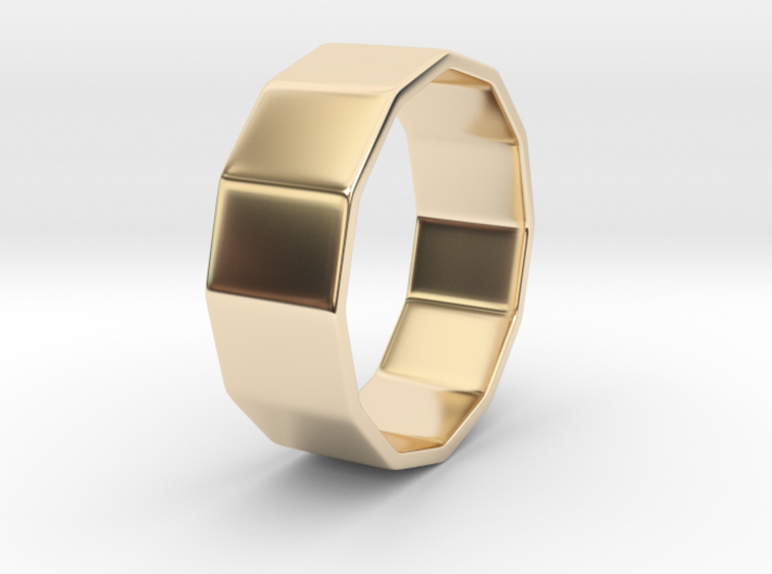 Twelve-Sided Ring 3d printed
