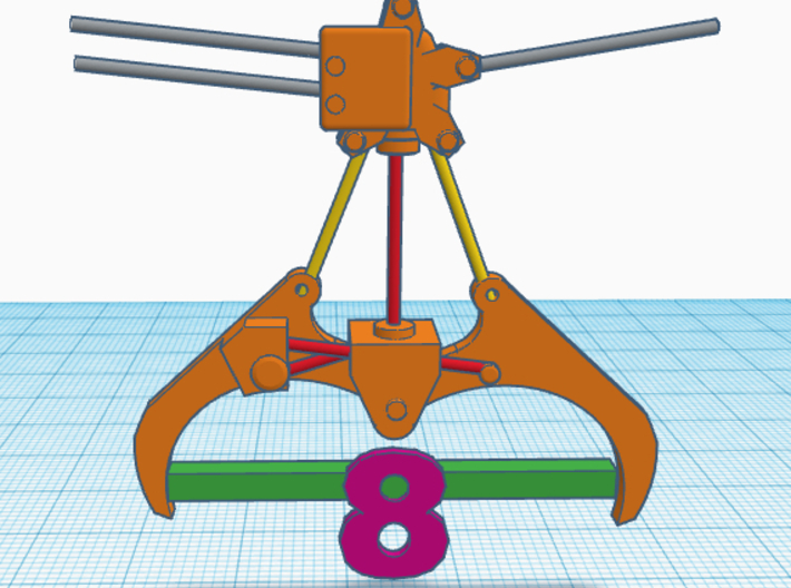 1/50th logging cable grapple 3d printed 