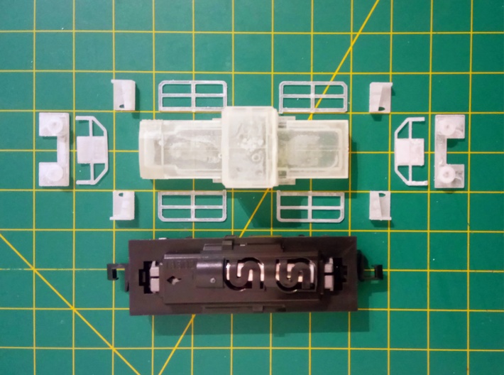 N Gauge Clayton CB40 Shunter 3d printed Components unpacked from bodyshell 