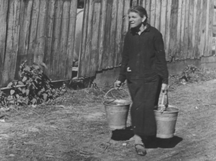 1/18 scale WWII era galvanized buckets x 4 3d printed 