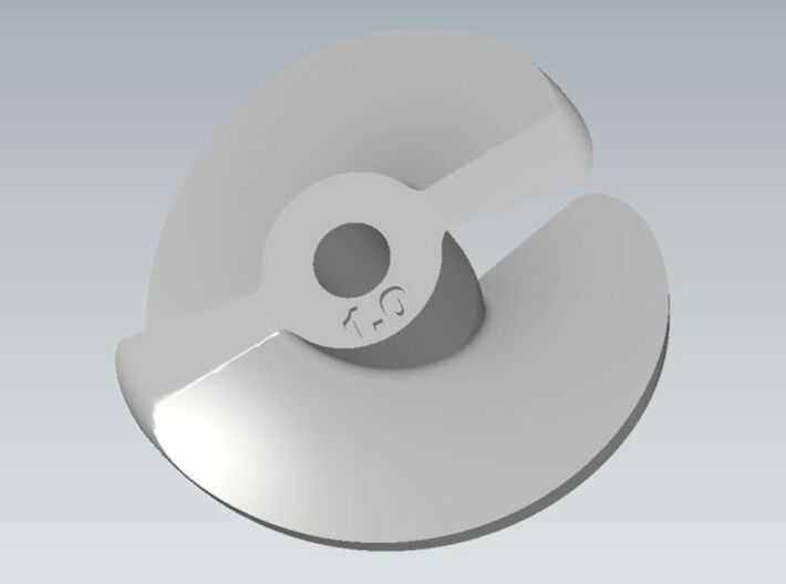 Impeller 2 Blades - Pitch 1.0 3d printed 