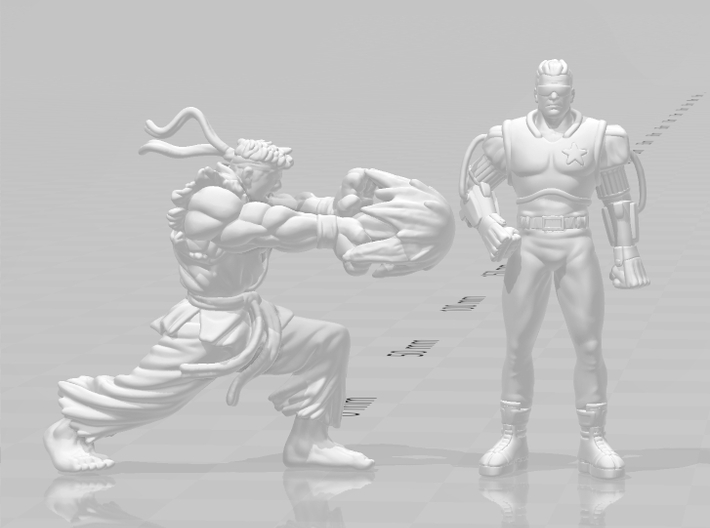 Captain Commando 1/60 miniature for games rpg idle 3d printed 