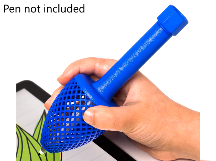 Textured Conical Pen Grip - small without buttons 3d printed 