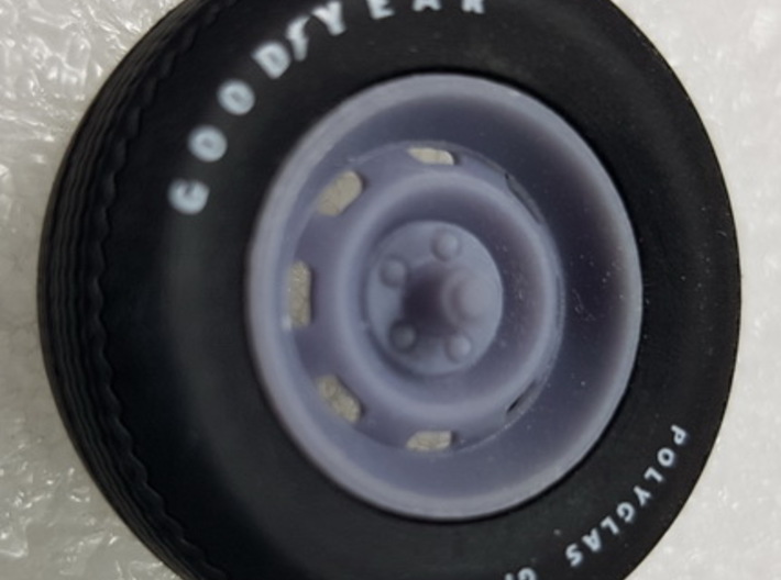 AMC Sportwheel, 1:25 3d printed Installed in AMT Parts Pack Tire