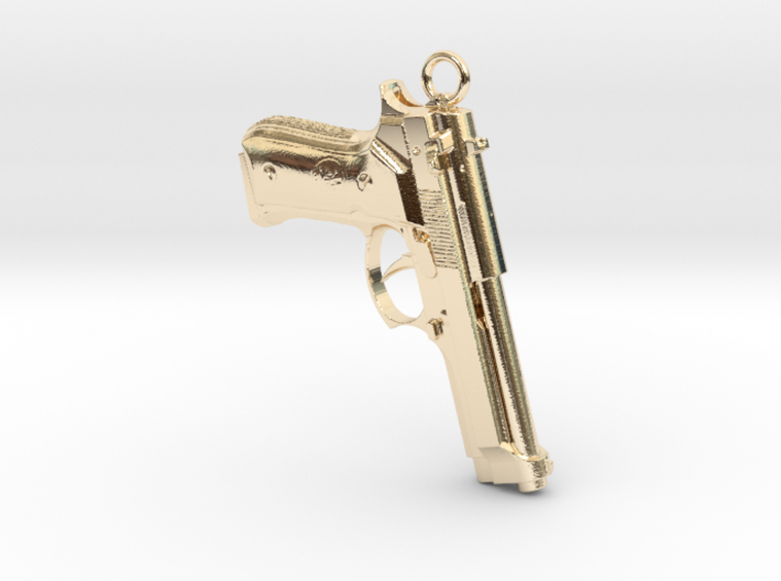 Beretta Pistol Charm Pendant 3d printed