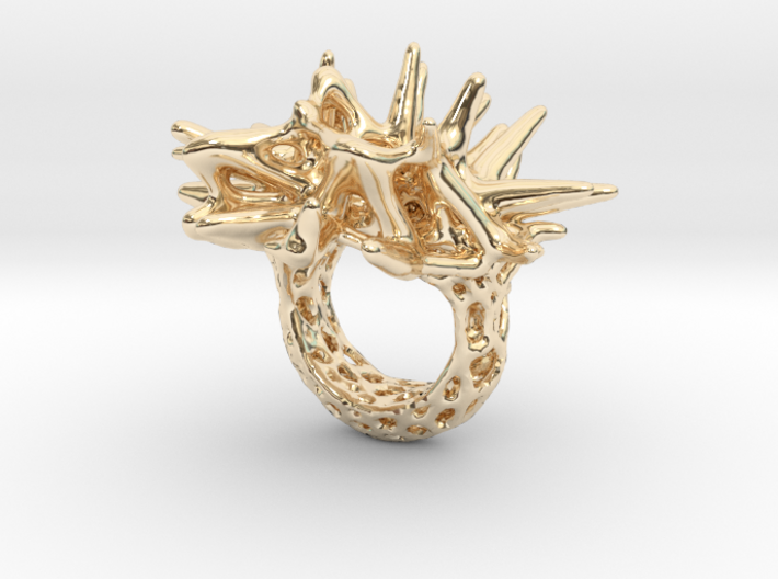 Ring 'Coral' S 3d printed
