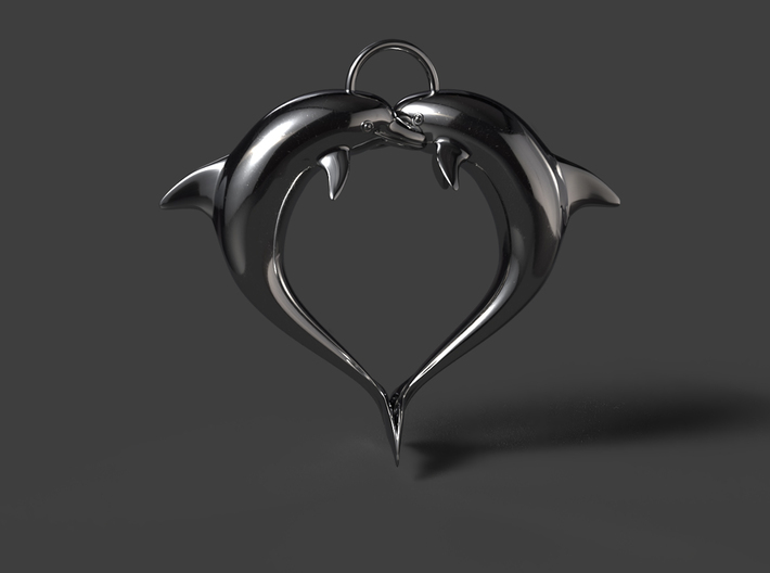 Dolphin Heart 3d printed 