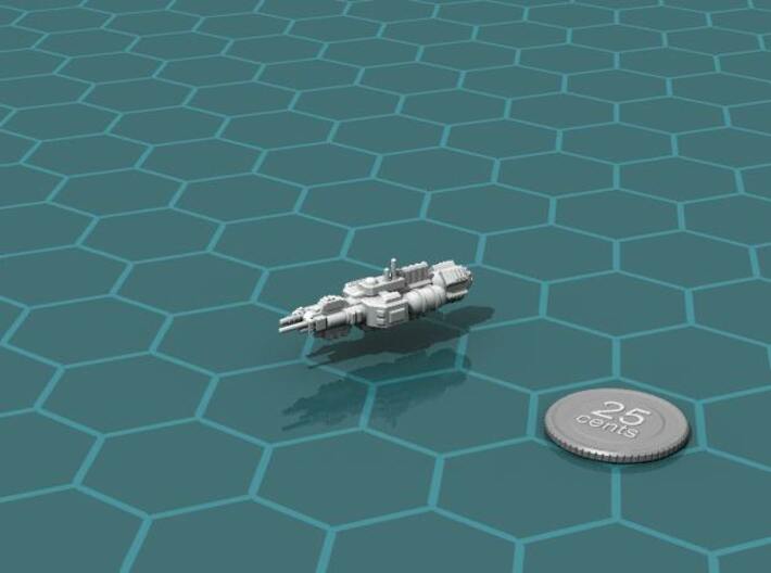 Junker Cruiser 3d printed Render of the model, with a virtual quarter for scale.