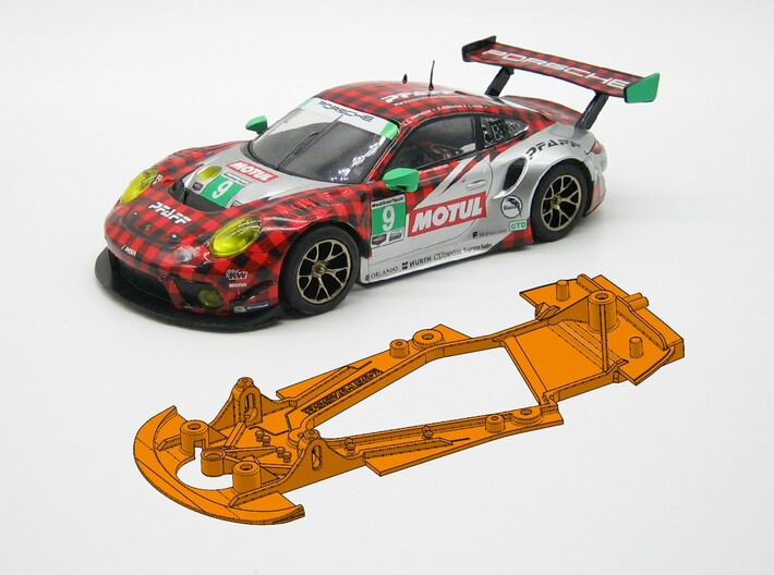 PSSX01502 Chassis Scalextric Porsche 911 GT3 R 3d printed