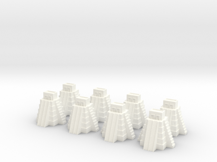 Ziggurats, Set of 8 temples 3d printed