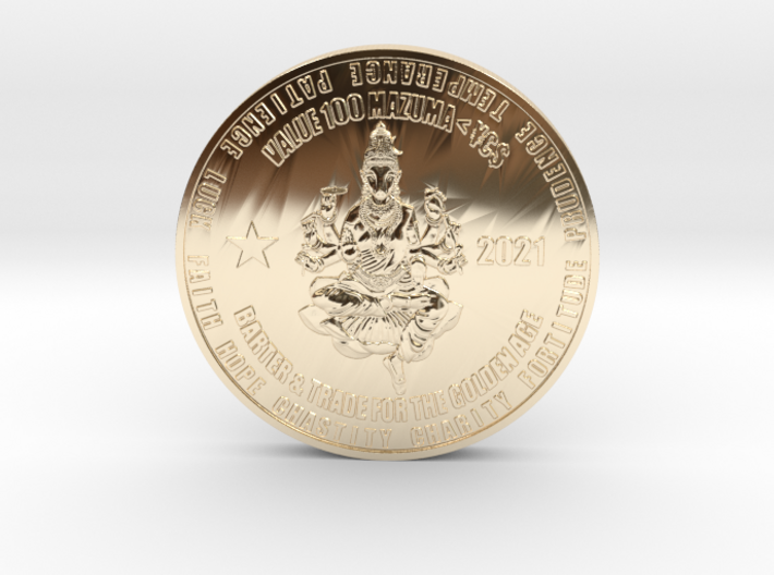 Goddess Varahi Barter &amp; Trade Coin 100 Mazuma Coin 3d printed