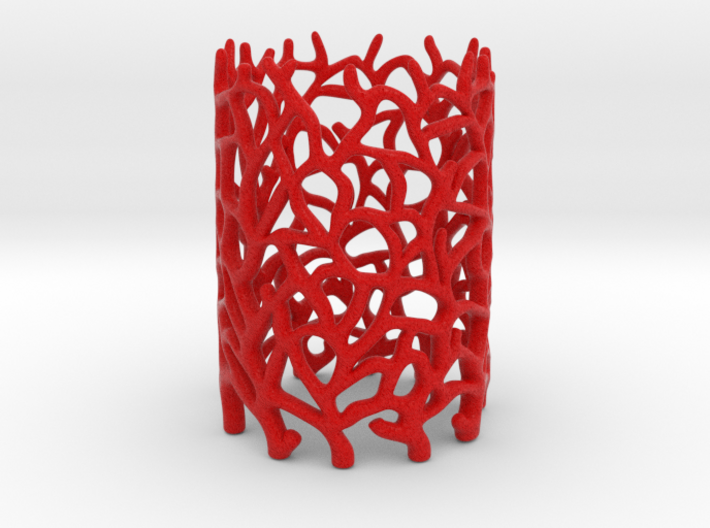 Coraline Tealight Red Sandstone 3d printed 
