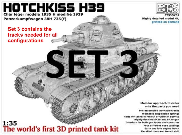 ETS35X01 Hotchkiss H39 - Set 3 - Tracks 3d printed 