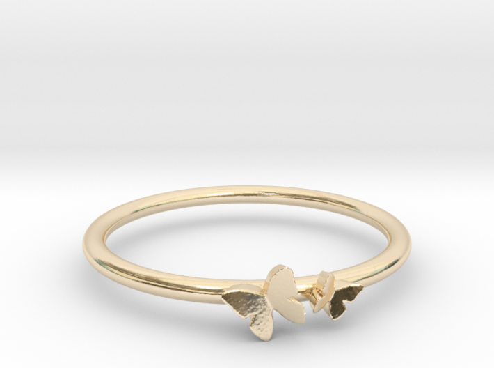 Twin Butterfly Ring (Multiple Sizes) 3d printed