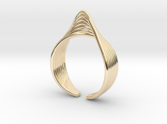 Twisted wire ring 3d printed