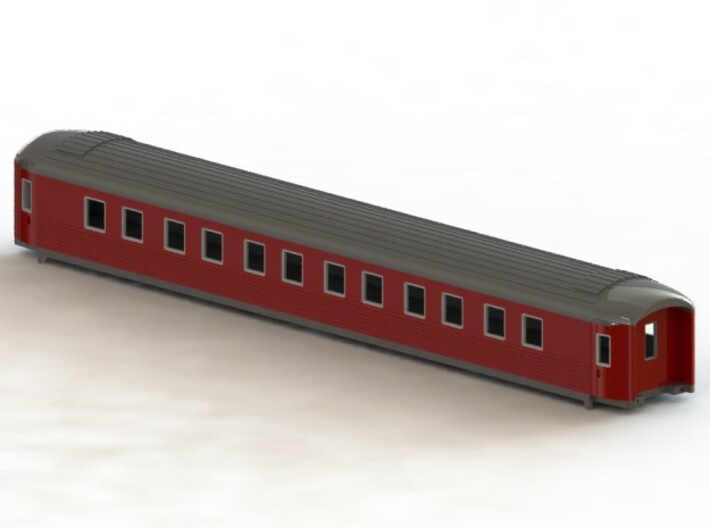 WLABo6 - Swedish passenger wagon 3d printed CAD-model