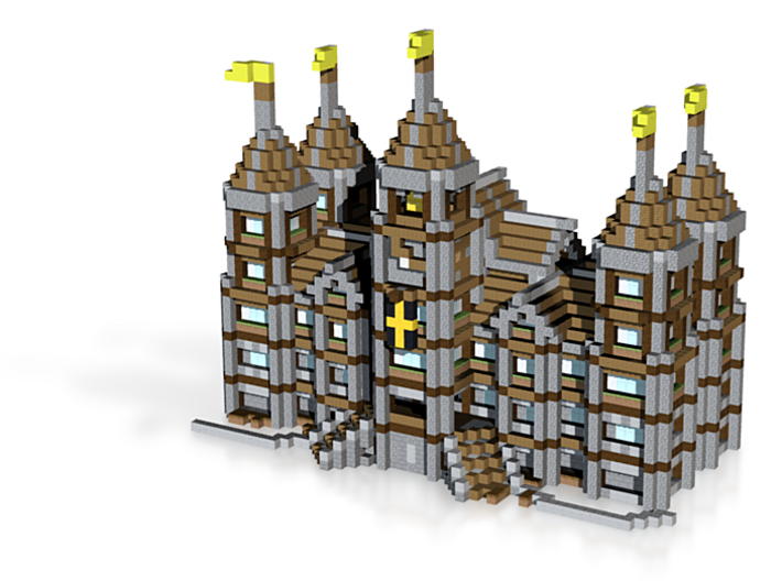 Minecraft Huge Castle Build 3d printed