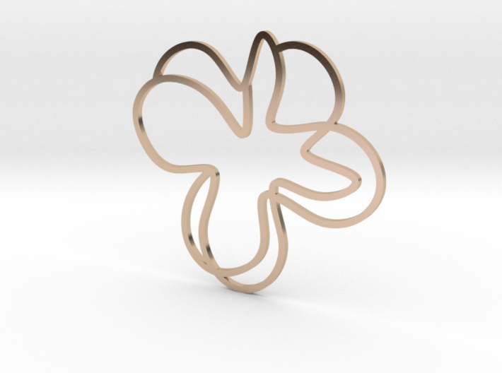 Double flower pendant 3d printed