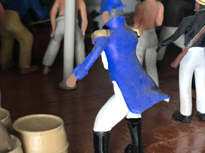 US NAVY OFFICER 1812-1815 3d printed hand painted acrylic