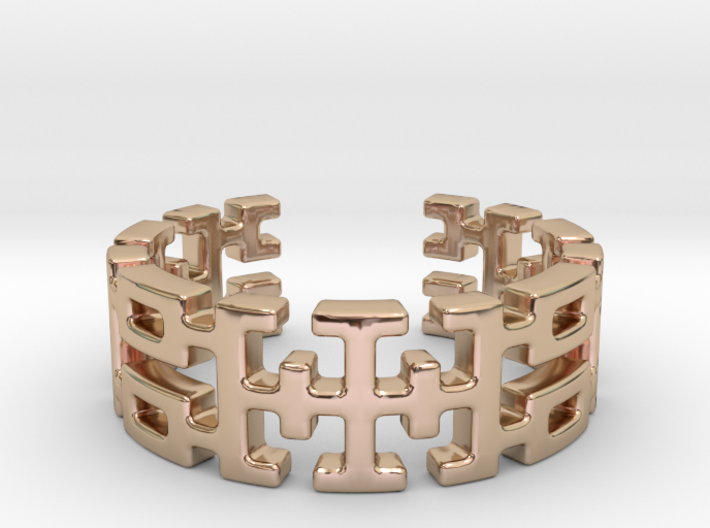 Hilbert curve [open ring] 3d printed
