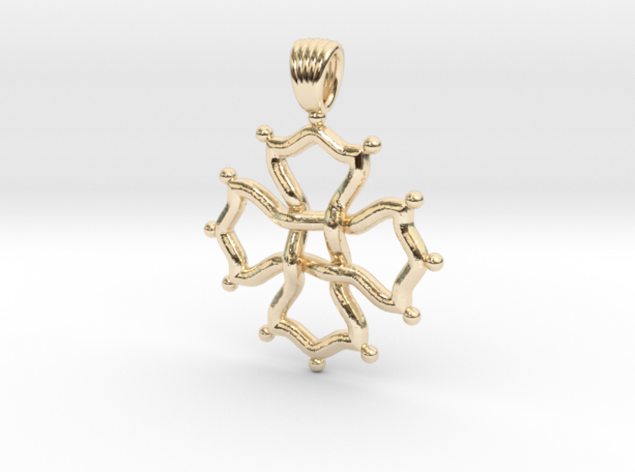 Occitan cross [pendant] 3d printed