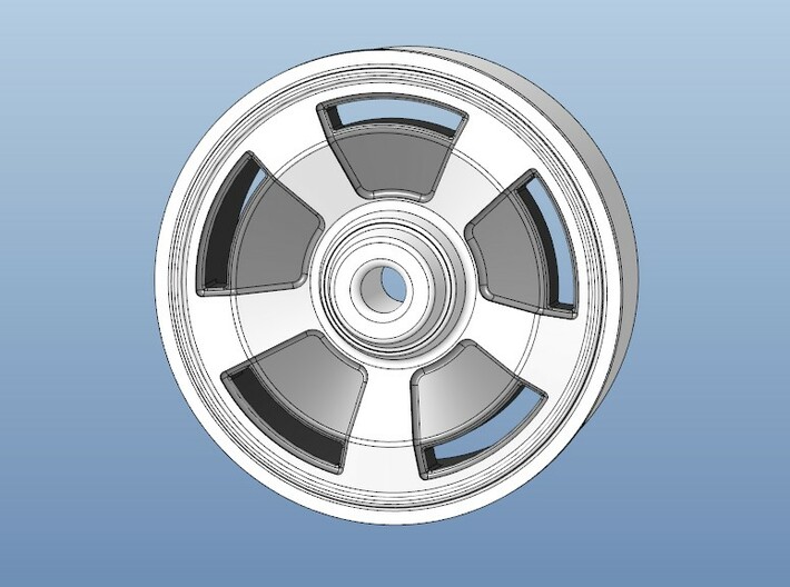 1966 Corvette wheel covers with separate spinners 3d printed Separate wheel cover