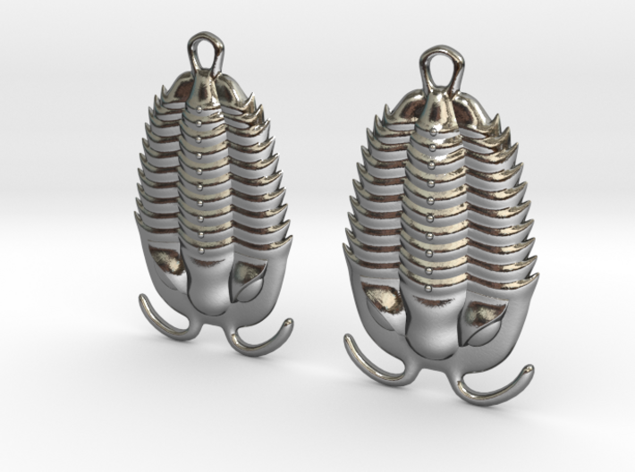 Trilobites Earrings 3d printed
