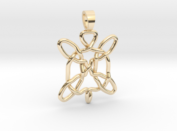 Celtic knot turtle [pendant] 3d printed