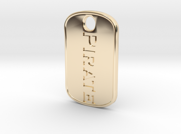 Pirate military tag [pendant] 3d printed