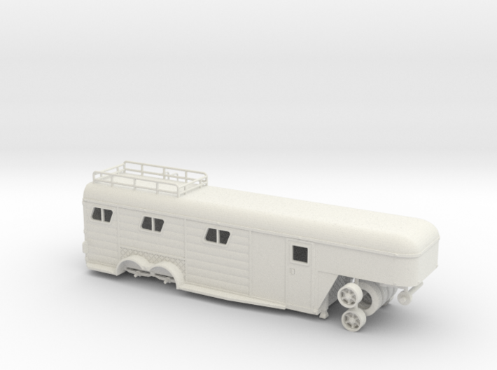 1/64th Vintage type 1950's Horse Trailer 3d printed