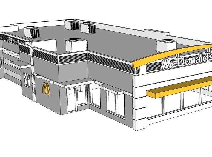 McDonald's Restaurant Z scale 3d printed 