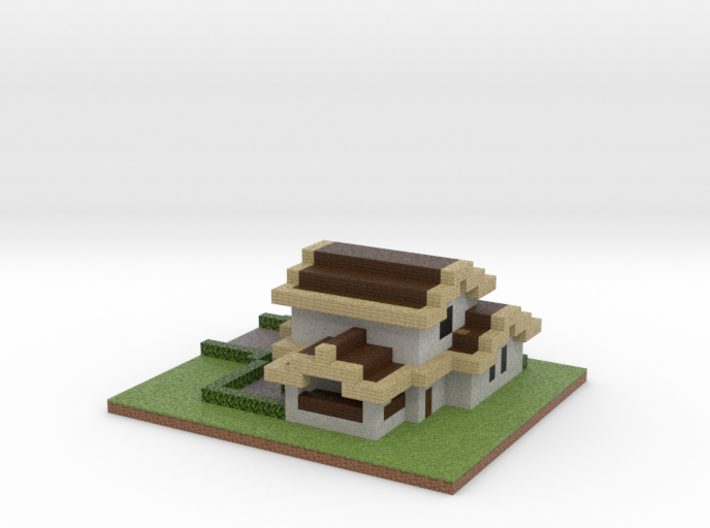 Minecraft Suburban House Medium 3d printed