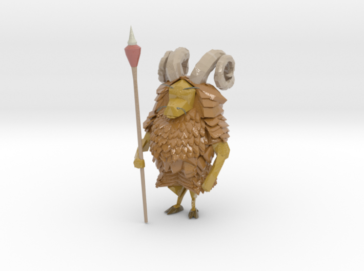 Goat with spear 3d printed