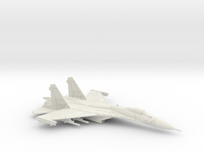 1:100 Scale J-11B Flanker L (Loaded, Gear Up) 3d printed 