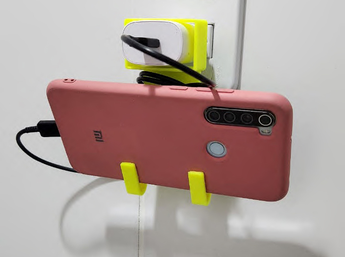  Wall cell phone charger holder 3d printed 
