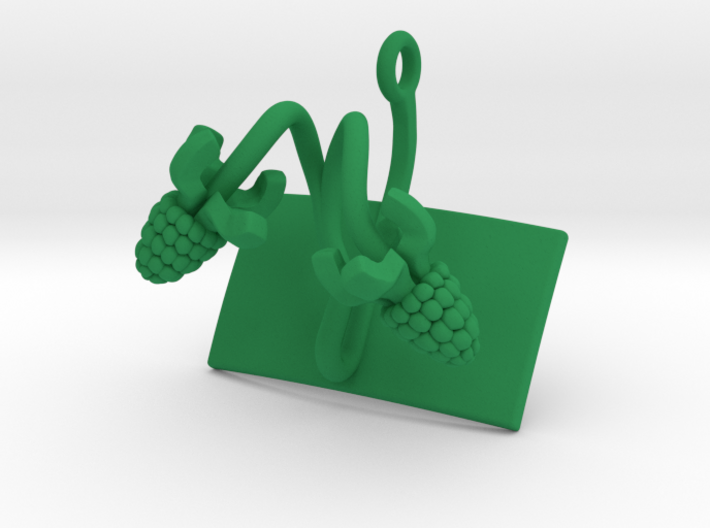 Pendant with two large Raspberries 3d printed