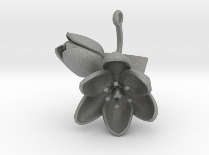 Pendant with two large flowers of the Tulip I 3d printed