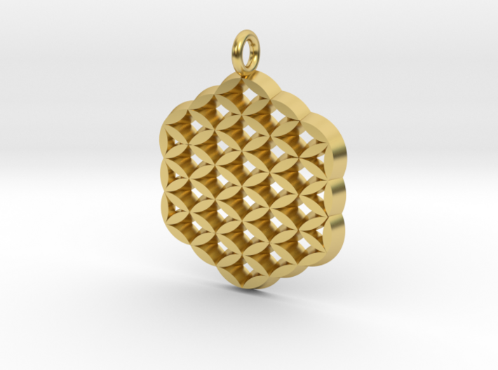Flower of life squared Pendant 3d printed 